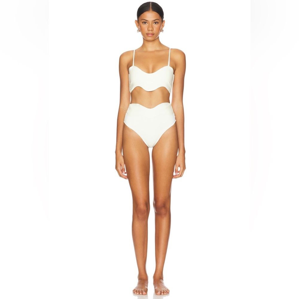 White Bahia Maria Wave Bikini Top and Bottom